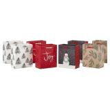 Hallmark 6' Small Holiday Gift Bags (8 Bags: Winte