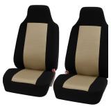 FH Group Fabric Pair Bucket Seat Covers Beige