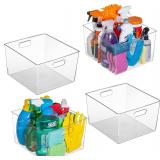 ClearSpace Clear Plastic Storage Bins   XL 4 Pack