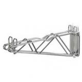 Nexel Silver Epoxy Fixed Double Shelf Wall Mount B