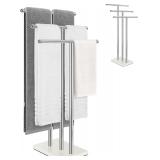 Standing Towel Rack with Marble Base, 3-Tier Free