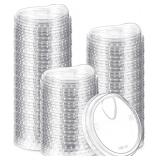 100 Count 95mm Strawless Sipper Lids, Clear PET Si