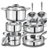 12-Piece Stainless Steel Cookware Set