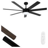 62 Inch Ceiling Fan with Lights, Outdoor Ceiling F