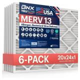 BNX TruFilter 20x24x1 MERV 13 (6-Pack) AC Furnace