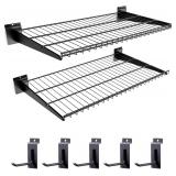 2 Pack Slatwall Shelves 24X16.5 Inch, Slatwall Acc