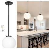 Bagood 10 Inch Globe Pendant Light Contemporary Gl