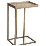 COZAYH Farmhouse C Table Couch End Table, Metal Di
