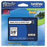 Brother Genuine P-touch TZE-221 Tape, 3/8' (0.35')
