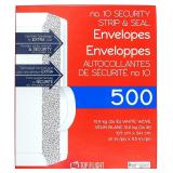 Top Flight PSTF10NWT #10 Envelopes, Strip & Seal,