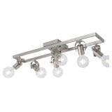6-Light Nickel Track Lighting Fixtures Ceiling, Mo