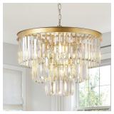 CATINER Modern Crystal Chandeliers,Gold 20  Round