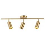 KCO Lighting Modern Brass Gold Track Lighting 3-Li