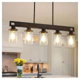 Farmhouse Dining Room Light Fixture Over Table, 5-