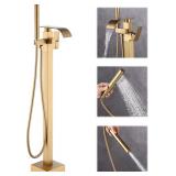 Waterfall Freestanding Bathtub Faucet, Floor Mount