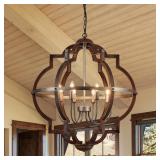 31.5' 8-Light Farmhouse Chandelier for Dining Room