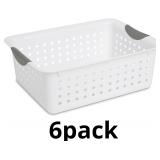 Sterilite 6-Pack Ultra Basket, Open Plastic Bins,