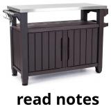 Keter Outdoor Rolling Table Cart for Food Prep, St