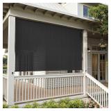 Cordless Outdoor Roller Shades 8'W X 8'L, Patio Ro