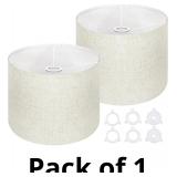 Set of 2 Beige Drum Lampshade 13'Top X 13' Bottom