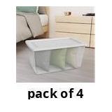 Sterilite 42658004 Storage Box, 90 qt, Plastic, Wh