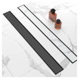 48-Inch Linear Shower Drain with Tile Insert Grate