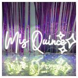 SIGNVIA Mis Quince Neon Signs for Wall Decor,Happy