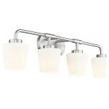 Bathroom Light Fixtures Over Mirror, 4-Light Brush
