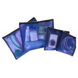 Travelon Set of 4 Mesh Pouches, Blue, 9.5 x 12.75