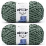 Bernat Blanket Extra Smoky Green Yarn - 2 Pack of