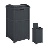 Suncast Outdoor Trash Hideaway, Resin Refuse Conta