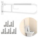 Toilet Grab Bar 30.3 Inch, YuanDe White Anti-Slip