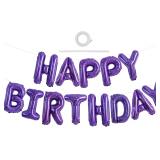 TONIFUL Purple Happy Birthday Balloons Banner 16 I