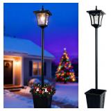Solar Street Lamp with Planter Base, 59' Height, A
