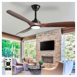 Outdoor Ceiling Fan with Light: 52 Inch 3 Blade Ou