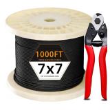 Black Stainless Steel Cable 1000 Feet For Handrail
