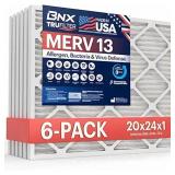 BNX TruFilter 20x24x1 Air Filter MERV 13 (6-Pack)