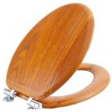 Angel Shield Durable Wood Veneer Natural Toilet Se