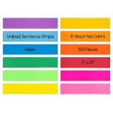 Hygloss Sentence Strips, 10 Assorted Colors