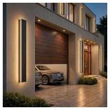 2pcs 24in Modern Outdoor Wall Light, IP65 Waterpro