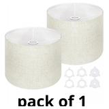 Set of 2 Beige Drum Lampshade 13'Top X 13' Bottom