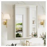 TokeShimi 24 x 32 Brushed Nickel Medicine Cabinet