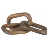 Creative Co-op Reclaimed Wood 3 Links Chain, Natur