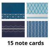 Hallmark Blank Cards Assortment, Geometric Silver