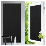 Haton Frosted Glass Window Privacy Film, Black, 23