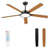 TALOYA Large Ceiling Fans with Lights and Remote,