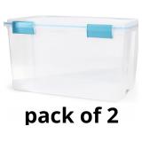 Sterilite 54 Qt Gasket Box, Stackable Storage Bin