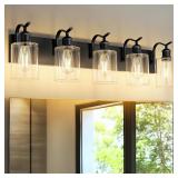 5 Light Bathroom Vanity Light, Black Light Fixture