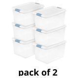 Sterilite 6-Pack Stackable Storage Bin with Lid, C
