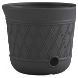 Suncast Lattice Hose Pot for Outdoor Garden Storag